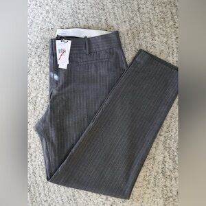 Calvin Klein Modern Essential Gray Pinstripe Pants | Size 12 (Tag Says 14) NWT